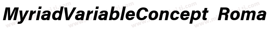 MyriadVariableConcept Roma字体转换